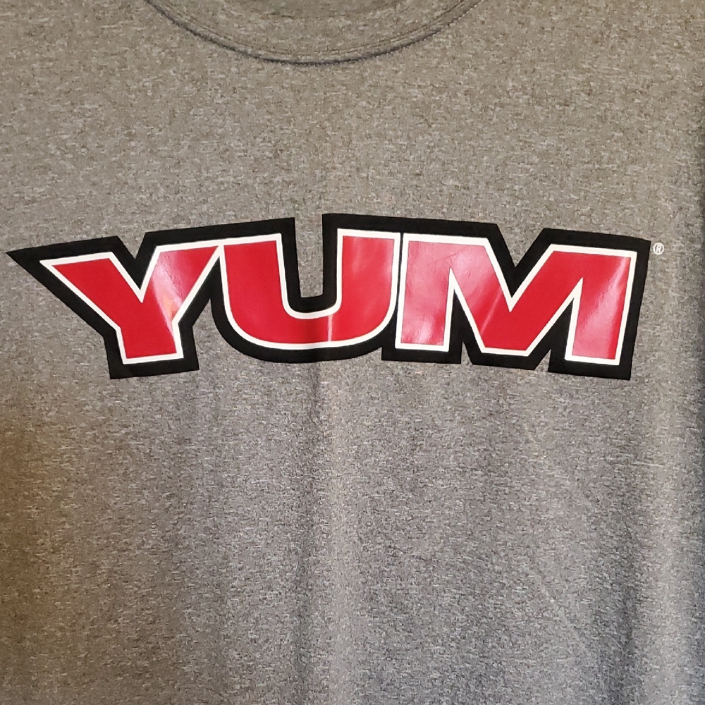 🟧 🟦 Gray T-Shirt with Red YUM Logo